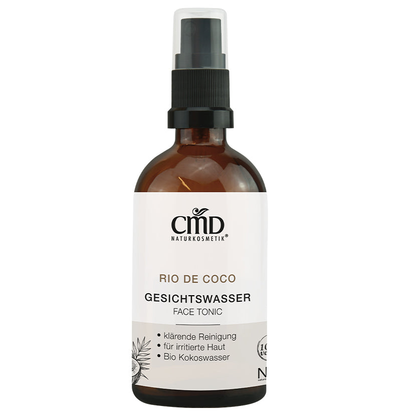 CMD NATURKOSMETIK Rio de Coco Gesichtswasser – Vor allem für trockene, gestresste und irritierte Haut, bildet das Gesichtswasser die ideale Ergänzung in der Gesichtspflegeroutine., 100ml