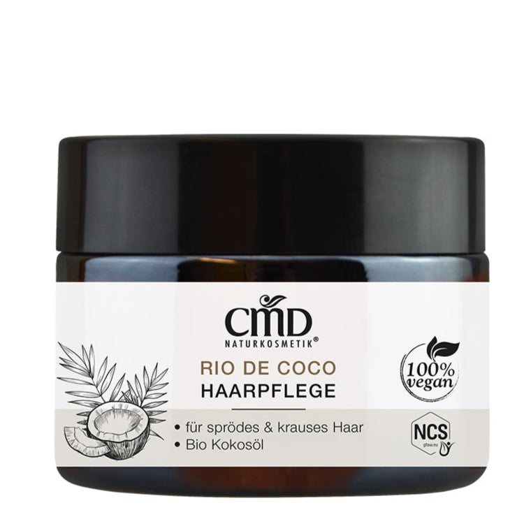 CMD NATURKOSMETIK Rio de Coco Haarpflege – Haarspitzenpflege mit zartem Kokosduft für sprödes, strapaziertes und krauses Haar., 50ml