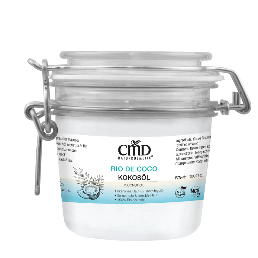 CMD NATURKOSMETIK Rio de Coco reines Bio Kokosöl – Kokosfett, 200ml, Bügelbehälter