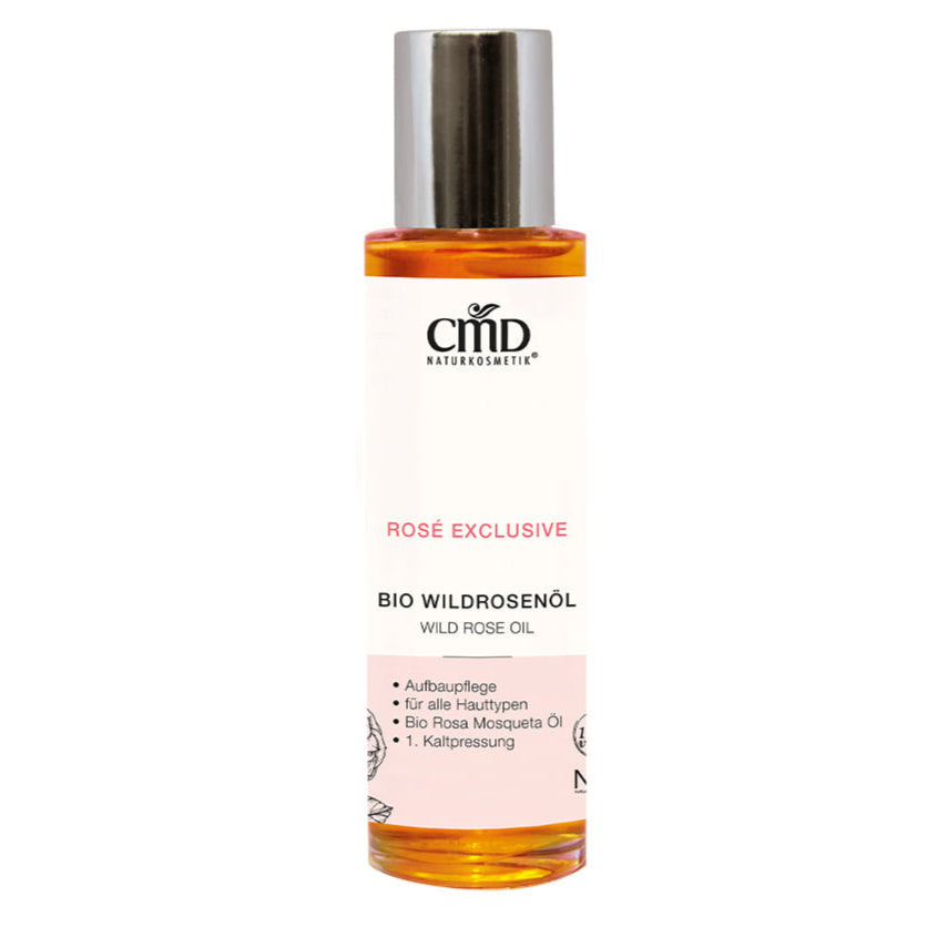 CMD NATURKOSMETIK Rosé Exclusive Bio Wildrosenöl – wertvolles, besonders hautverträgliches Öl für die Gesichts- und Körperpflege in jedem Alter., 100ml
