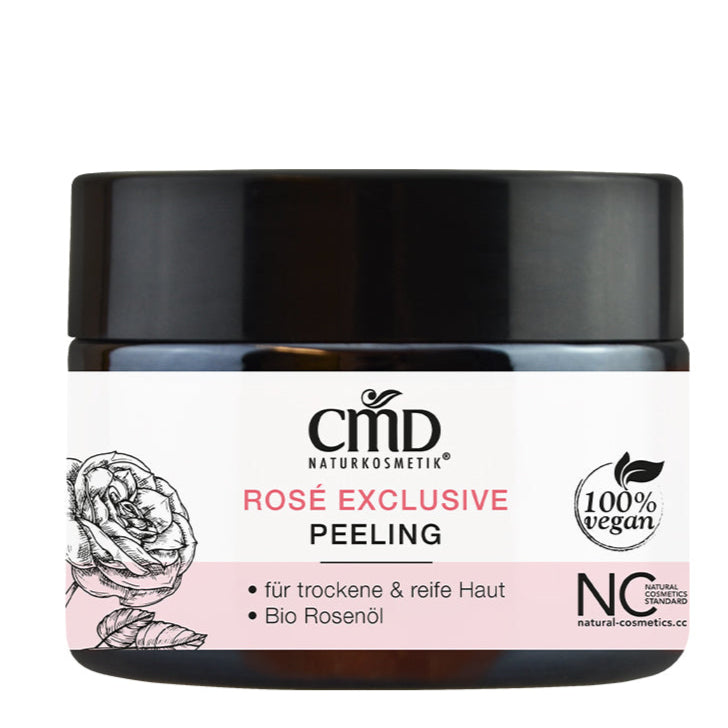 CMD NATURKOSMETIK Rosé Exclusive Peeling – fördert die Durchblutung der Haut und lässt sie wieder frisch aussehen., 50ml