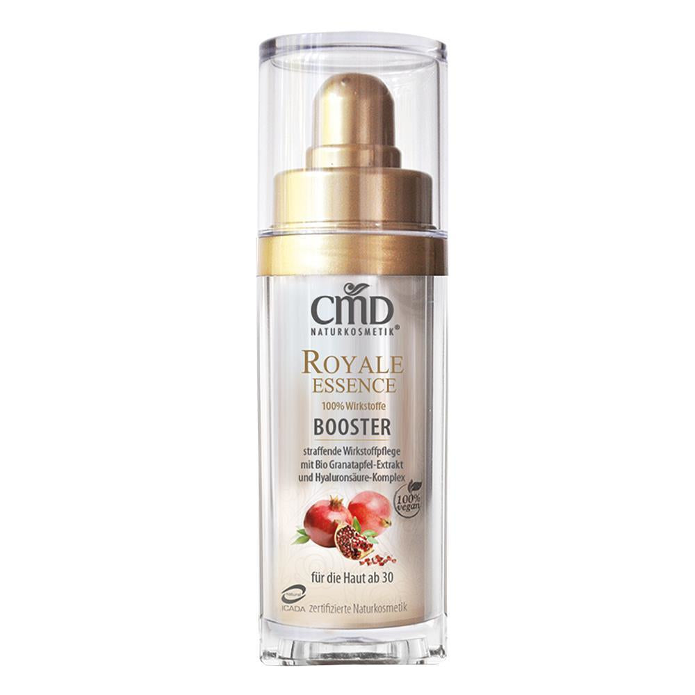 CMD NATURKOSMETIK Royale Essence Booster – Hochkonzentrierte, hocheffektive Bio Wirkstoffe kombiniert mit einem Hyaluronsäure-Komplex sorgen für einen vitalisierenden und hautglättenden Effekt., 30ml
