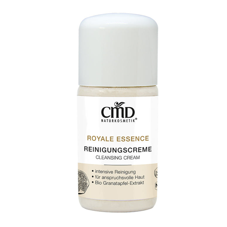 CMD NATURKOSMETIK Royale Essence Reinigungscreme – befreit durch die enthaltene Lavaerde sanft Ablagerungen und Make-Up Rückstände und bereitet die Haut optimal auf die nachfolgende Pflege vor., 30ml