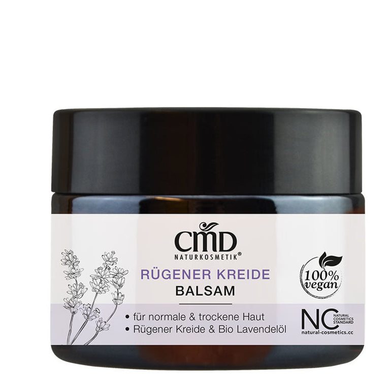 CMD NATURKOSMETIK Rügener Kreide Balsam – schenkt trockener und rissiger Haut eine besonders reichhaltige Pflege mit Lavendelöl und Bio Borretschsamenöl., 50ml