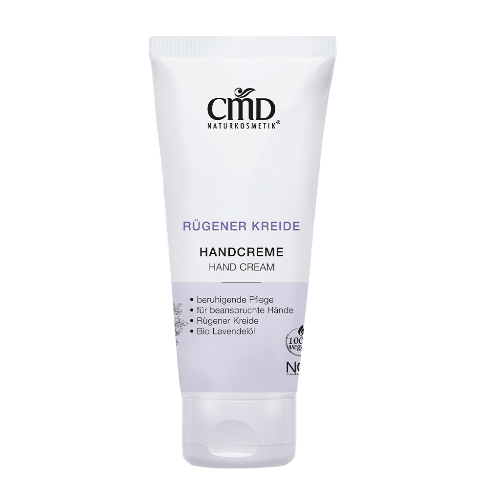 CMD NATURKOSMETIK Rügener Kreide Handcreme – Die enthaltene Bio Sheabutter schützt die Hände vor äußeren Umwelteinflüssen und verhindert das Austrocknen der Haut., 100ml