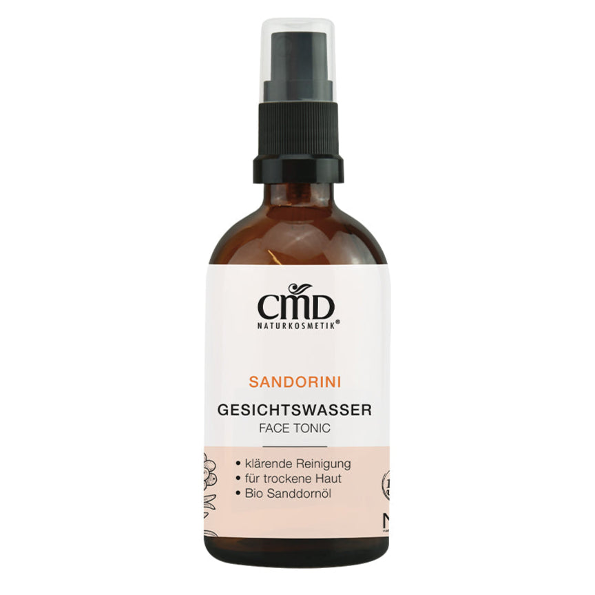 CMD NATURKOSMETIK Sandorini Gesichtswasser – beugt Juckreiz vor und pflegt besonders irritierte und gerötete Haut., 100ml