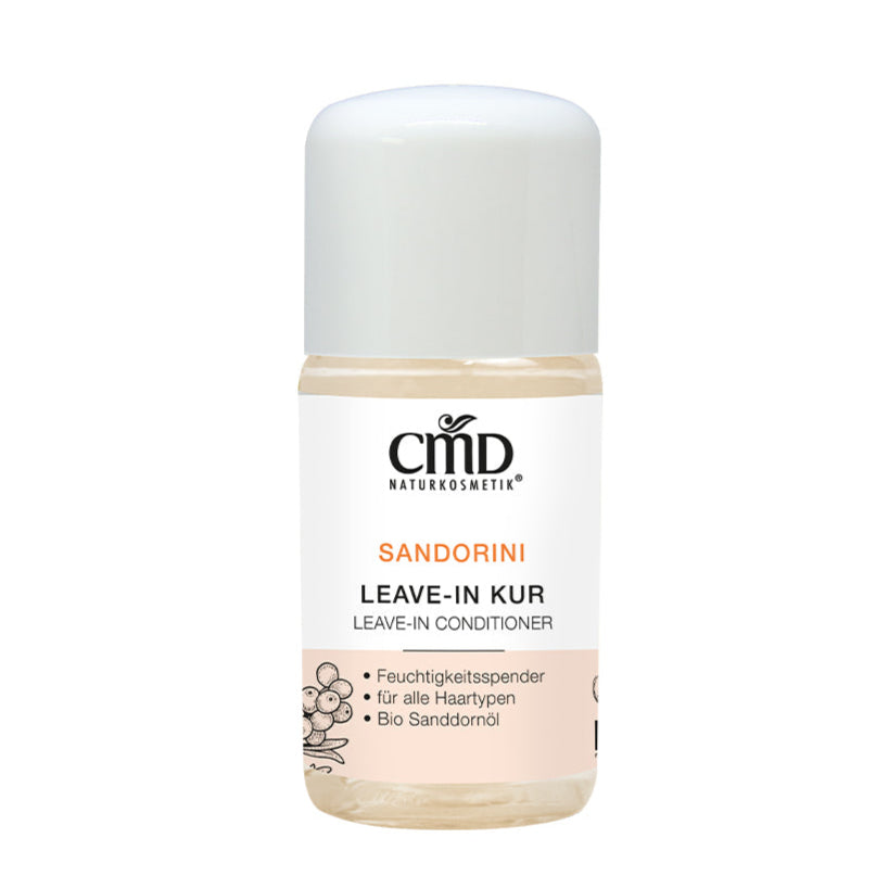 CMD NATURKOSMETIK Sandorini Leave-In Kur – ist für jedes Haar, besonders aber für trockenes und sprödes Haar geeignet., 30ml