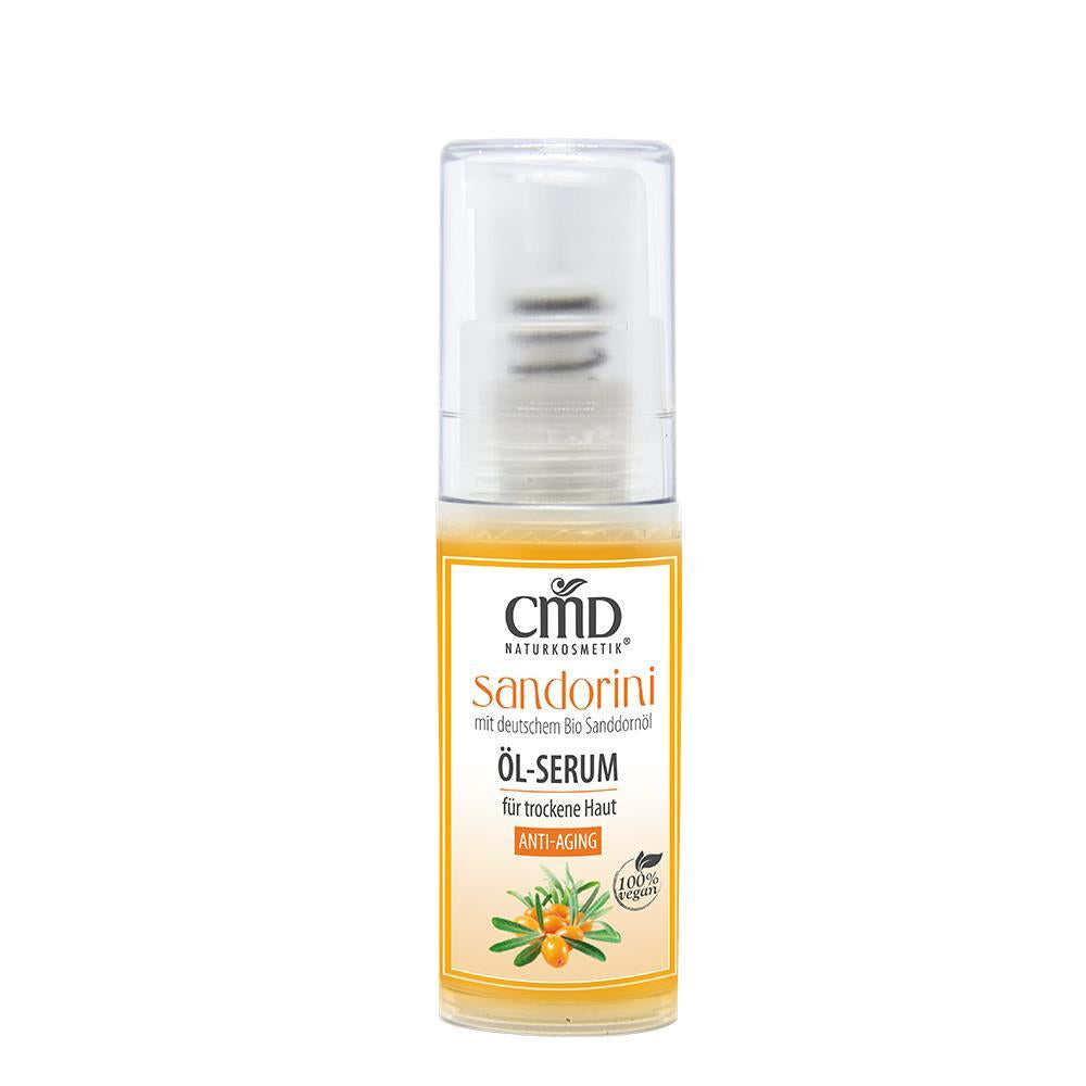 CMD NATURKOSMETIK Sandorini Öl-Serum – Das CMD Sandorini Öl-Serum ist besonders für stark beanspruchte, empfindliche oder trockene Haut geeignet., 5ml