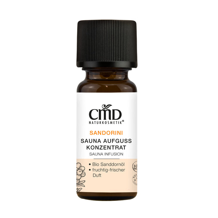 CMD NATURKOSMETIK Sandorini Sauna Aufguss Konzentrat – für eine wohlige Stimmung, Entspannung und innere Ruhe, 10ml