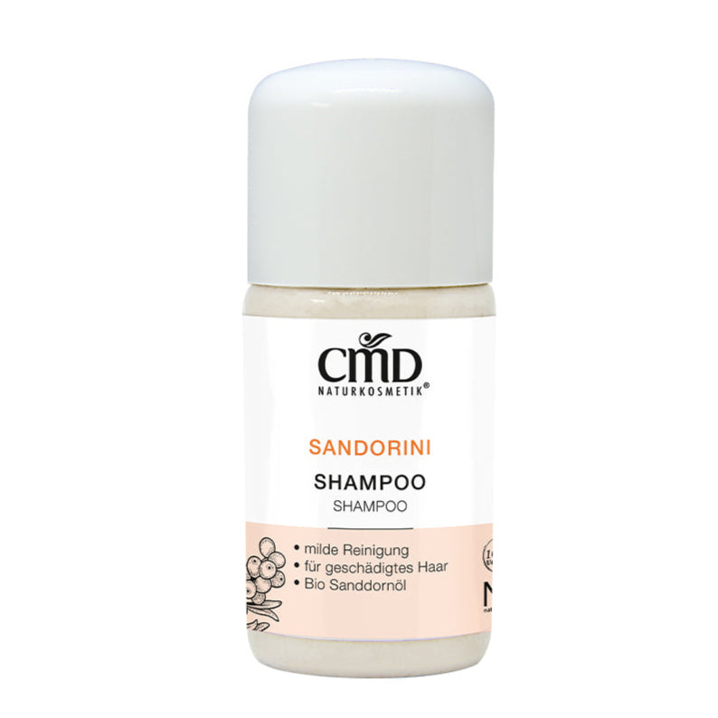 CMD NATURKOSMETIK Sandorini Shampoo – auch für trockene, empfindliche und irritierte Kopfhaut geeignet., 30ml