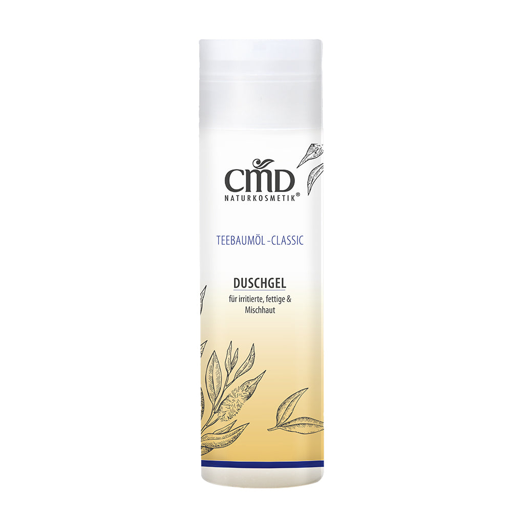 CMD NATURKOSMETIK Teebaumöl Duschgel – sehr erfrischend und gibt fettiger oder schuppiger Haut die Pflege, die sie benötigt., 200ml