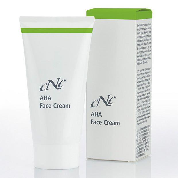CNC AHA Face Cream – Besonders gut geeignet ist die Gesichtscreme für normale und Mischhaut, sowie für ölige und zu Unreinheiten neigende Haut., 50ml, mit Box