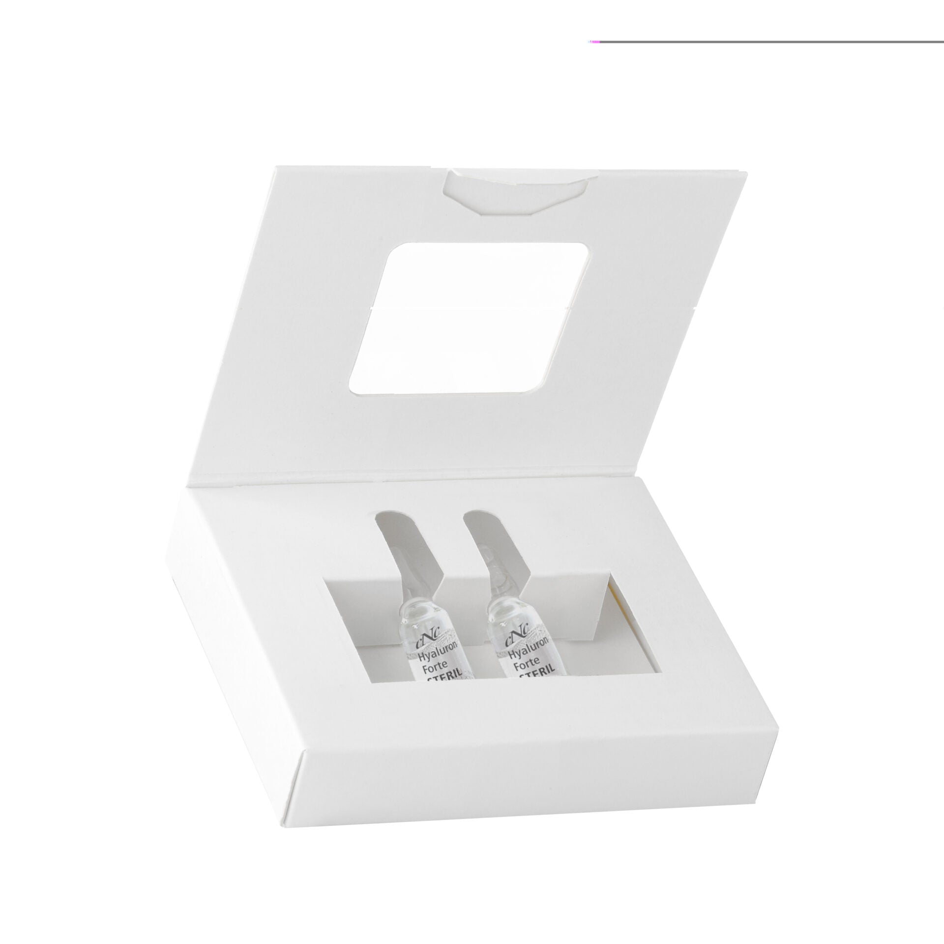 CNC beauty2go Hyaluron Forte Serum STERIL – Hochkonzentriertes Hyaluron Serum.  Die Haut wirkt wie aufgepolstert mit sichtbarem Anti-Falten-Effekt., 2x2ml