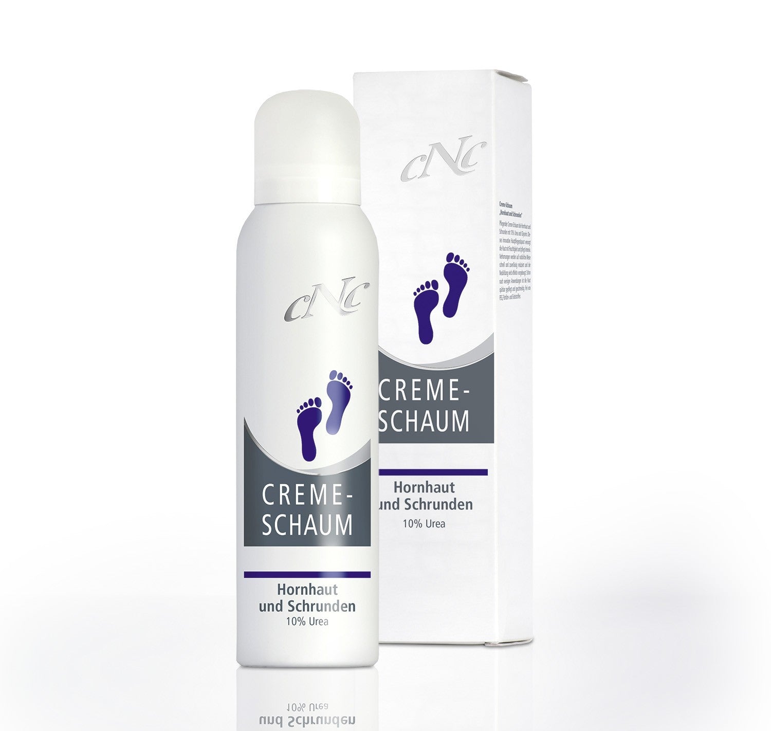 CNC Creme-Schaum Hornhaut und Schrunden – versorgt Deine Füße mit allem was sie brauchen, um perfekt gepflegt und gesund auszusehen., 150ml, mit Umkarton