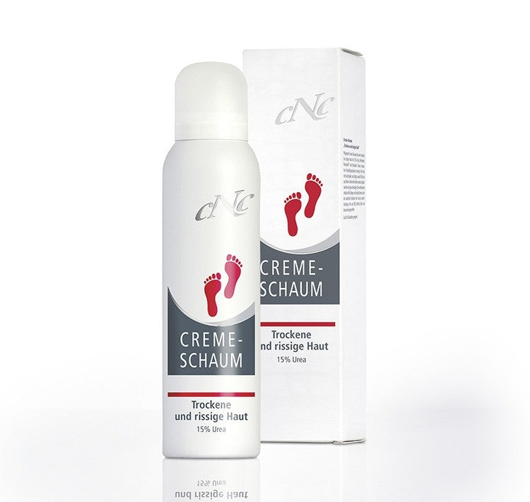 CNC Creme-Schaum trockene und rissige Haut – versorgt Deine Füße mit allem was sie brauchen, um perfekt gepflegt und gesund auszusehen., 150ml, mit Verpackung