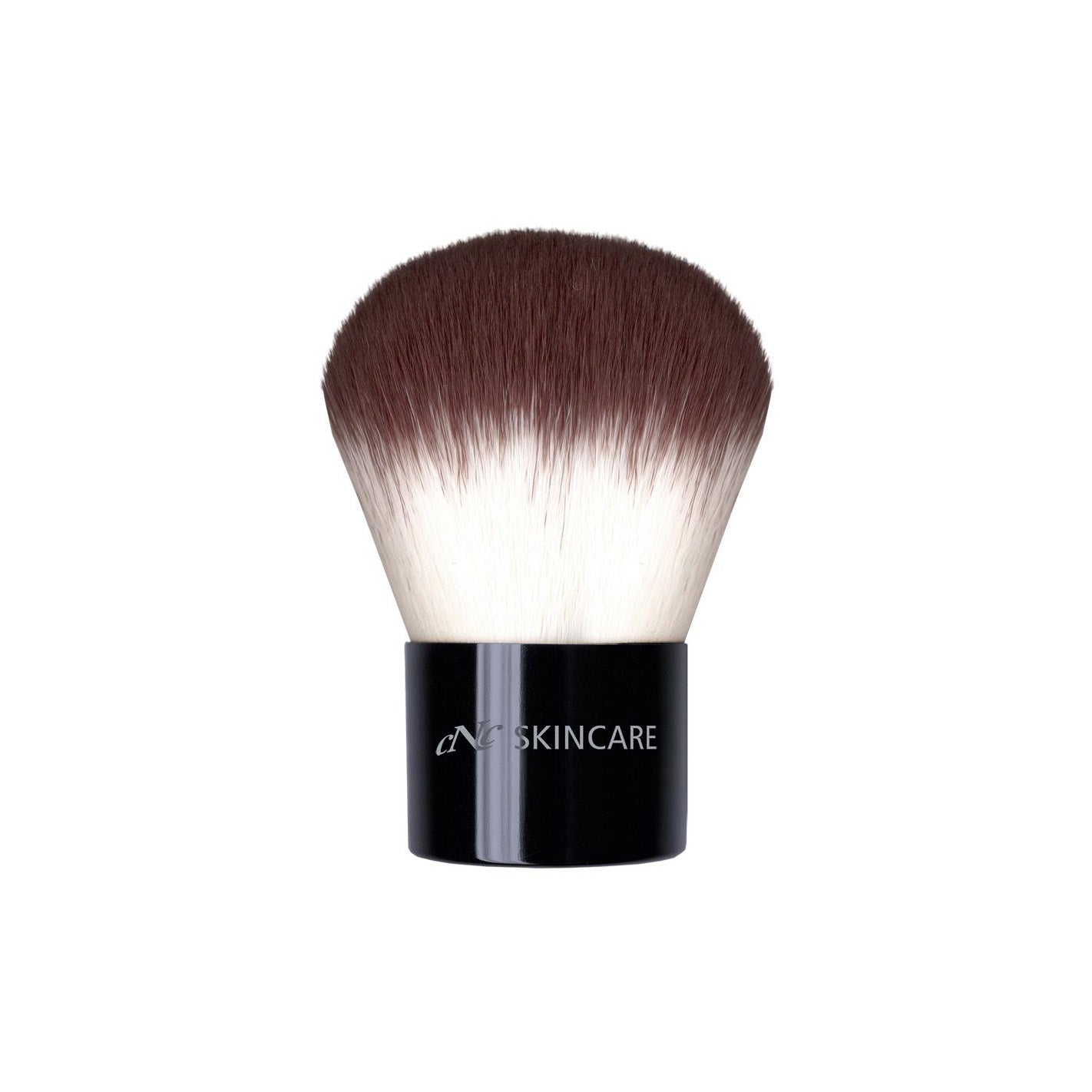 CNC Derma Line Kabuki Pinsel, oval, rund – Feinstes, synthetisches Haar, das durch seine farbliche Kombination von dunklen Spitzen zu weißem Haaransatz schon optisch begeistert., 1St.