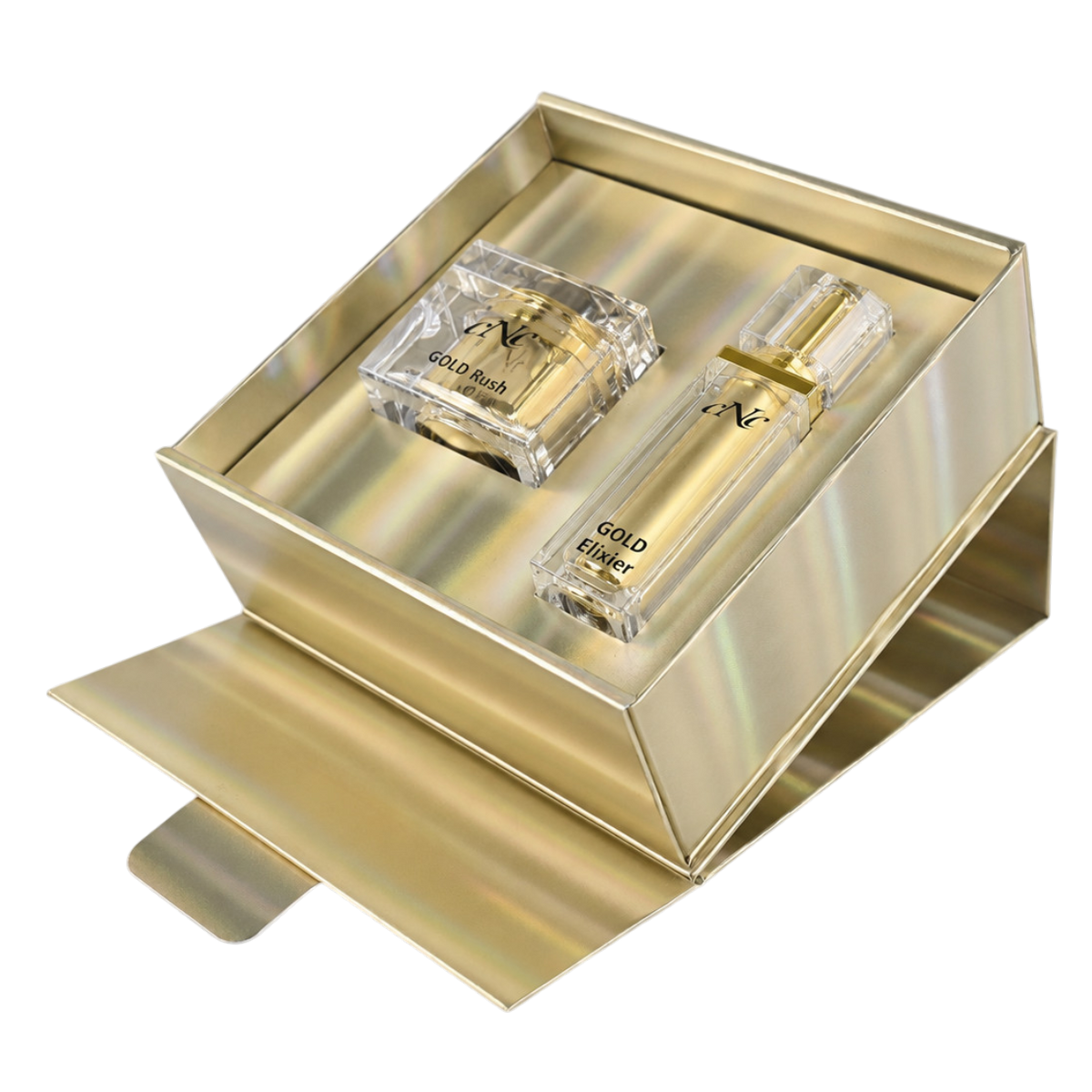CNC GOLD Rush Luxus-Set – Gold Rush Cream und Elixier, 50ml-30ml, Produkte im Geschenk-Karton