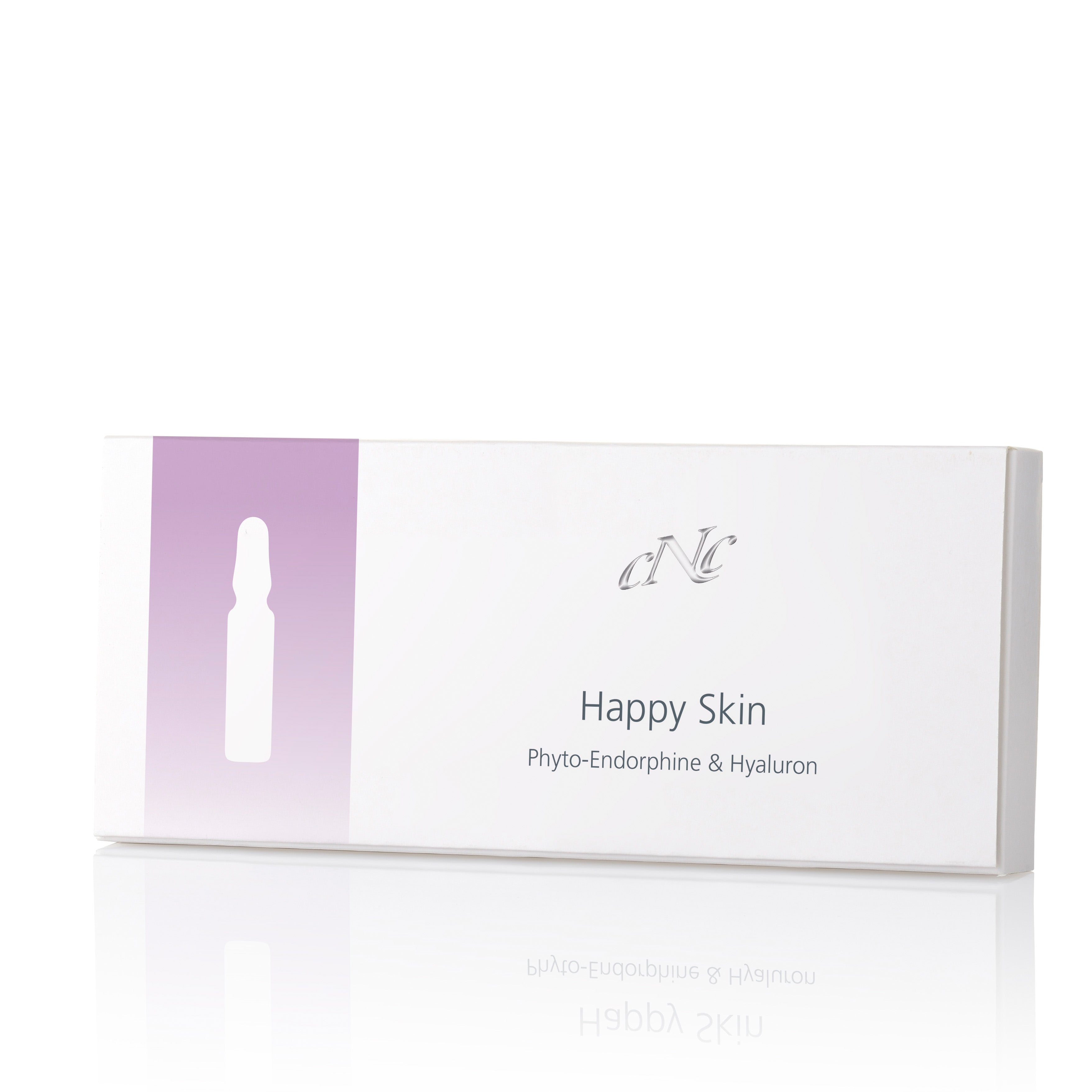 CNC Happy Skin Phyto-Endorphine & Hyaluron – Die Kombination aus Glücksmolekülen, Antioxidantien und Hyaluronsäure sorgt für intensive Erhöhung der Hautfeuchtigkeit und regt die Kollagenbildung an., 10x2ml, 10er Packung