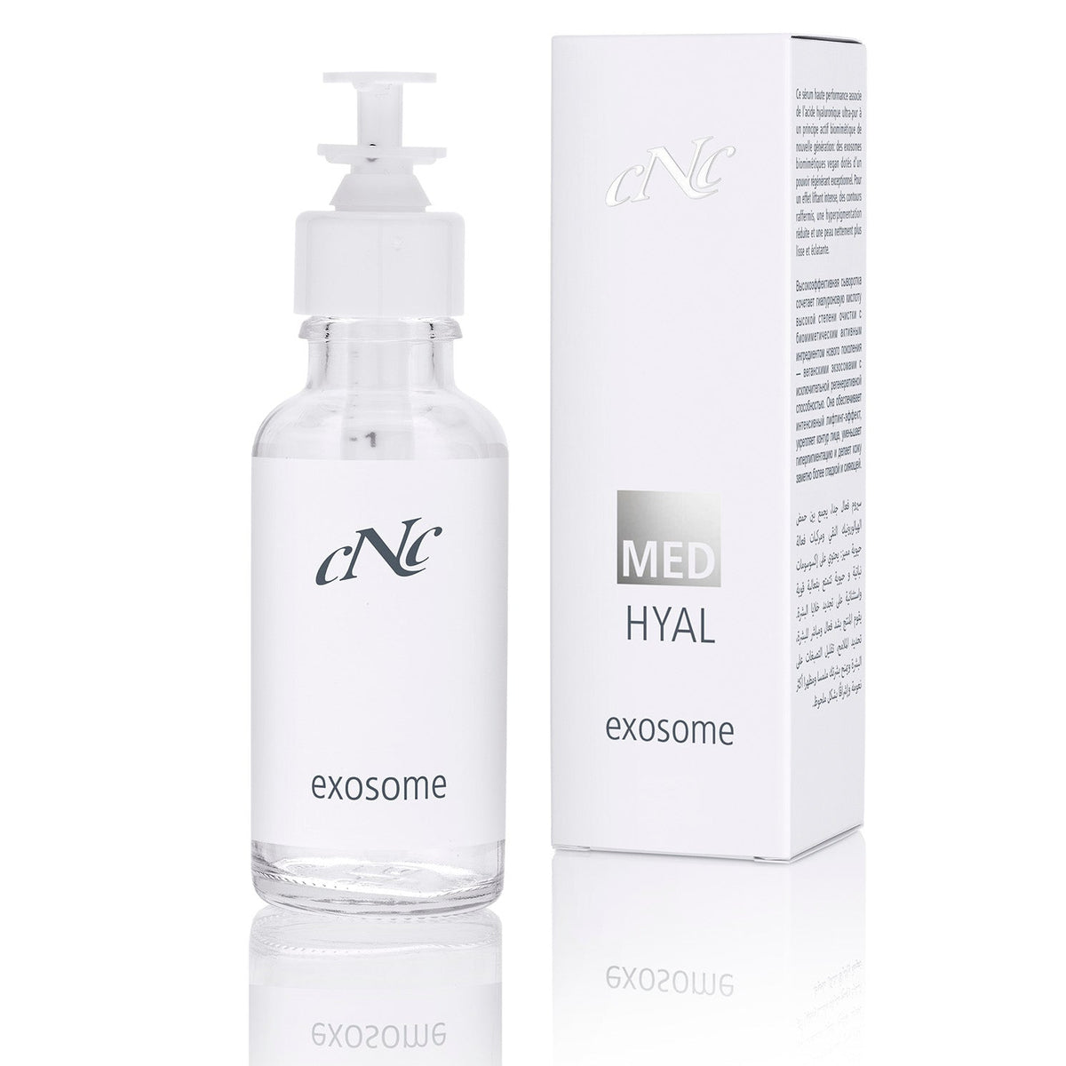 CNC MED HYAL exosome Serum – für glattere, strahlende und regenerierte Haut, 30ml, Airless Spender und Umkarton