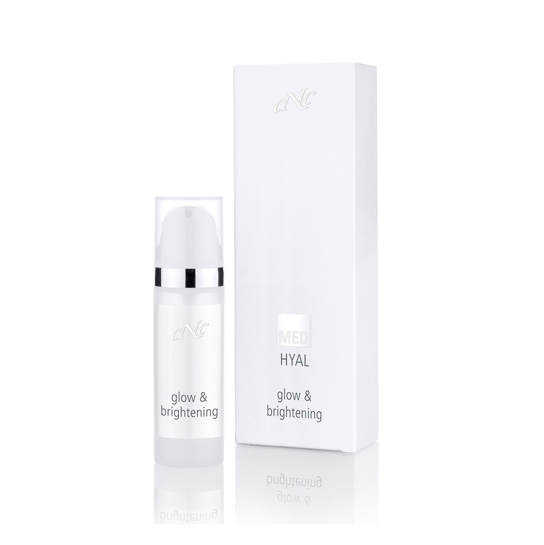 CNC MED HYAL glow & brightening – Hauttonangleichende Serum mit Niacin, Tranexamsäure und schwarzem Tee Extrakt sorgt für homogene und sanfte Aufhellung., 30ml