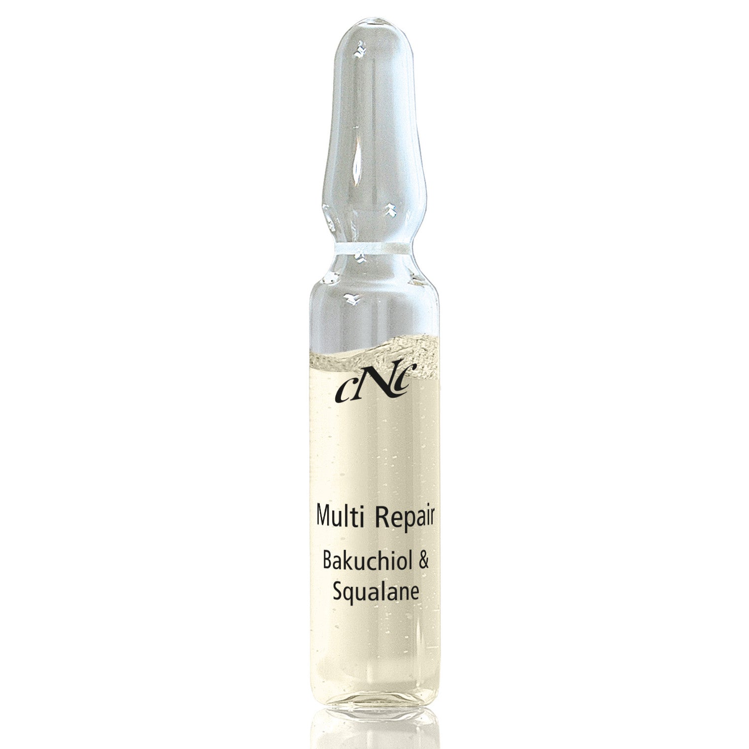 CNC Multi Repair Bakuchiol & Squalane – Stimuliert die natürliche Kollagenproduktion der Haut und hilft, UV-bedingte Hautschäden sowie Hyperpigmentierungen zu mildern., 10x2ml, Ampulle