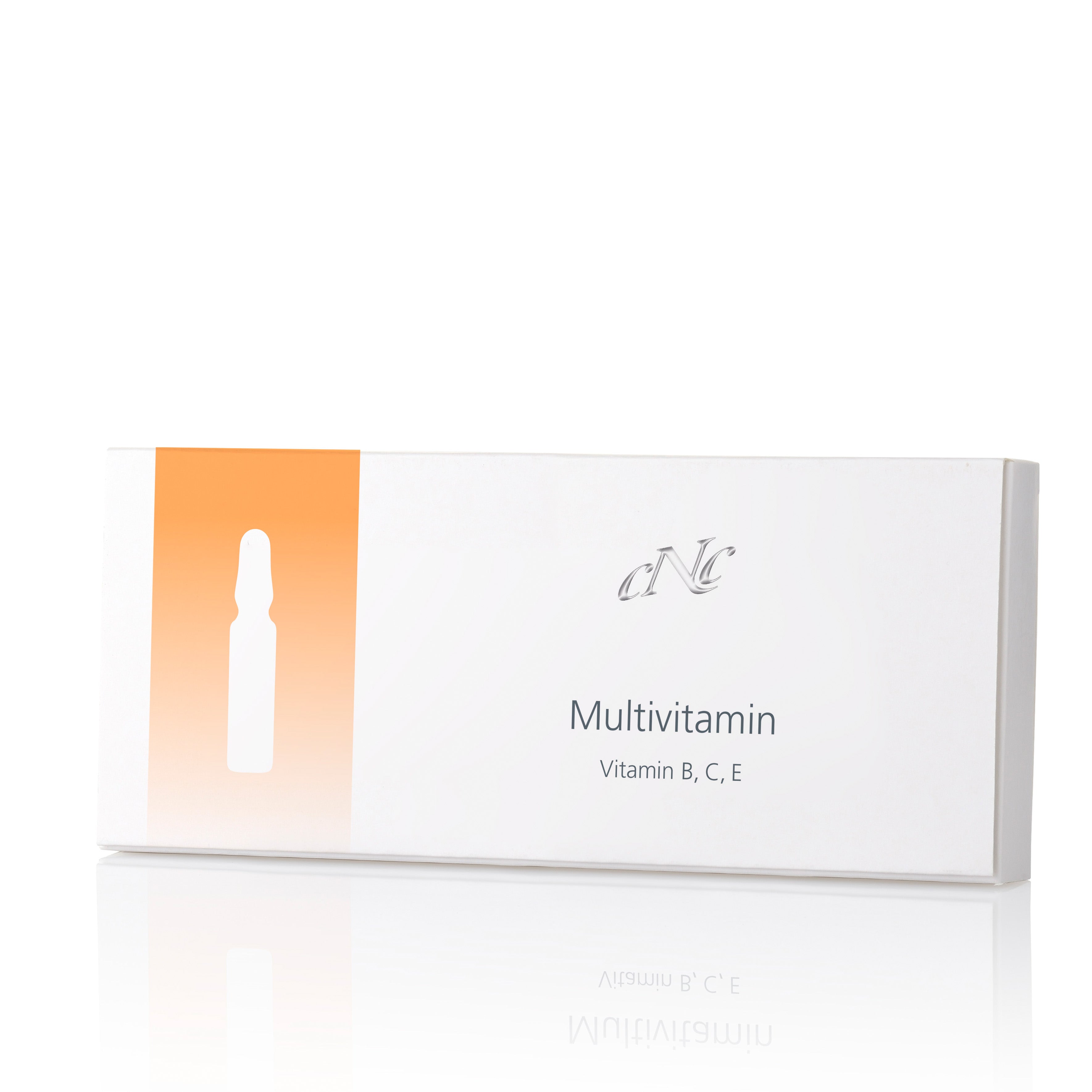 CNC Multivitamin Vitamin B, C, E Ampullen – Kraftvolle B-Vitamine, Vitamin C u. E, um die Widerstandsfähigkeit deiner Haut gegenüber schädlichen Umwelteinflüssen und freien Radikalen zu stärken, 10x2ml, 10er Packung