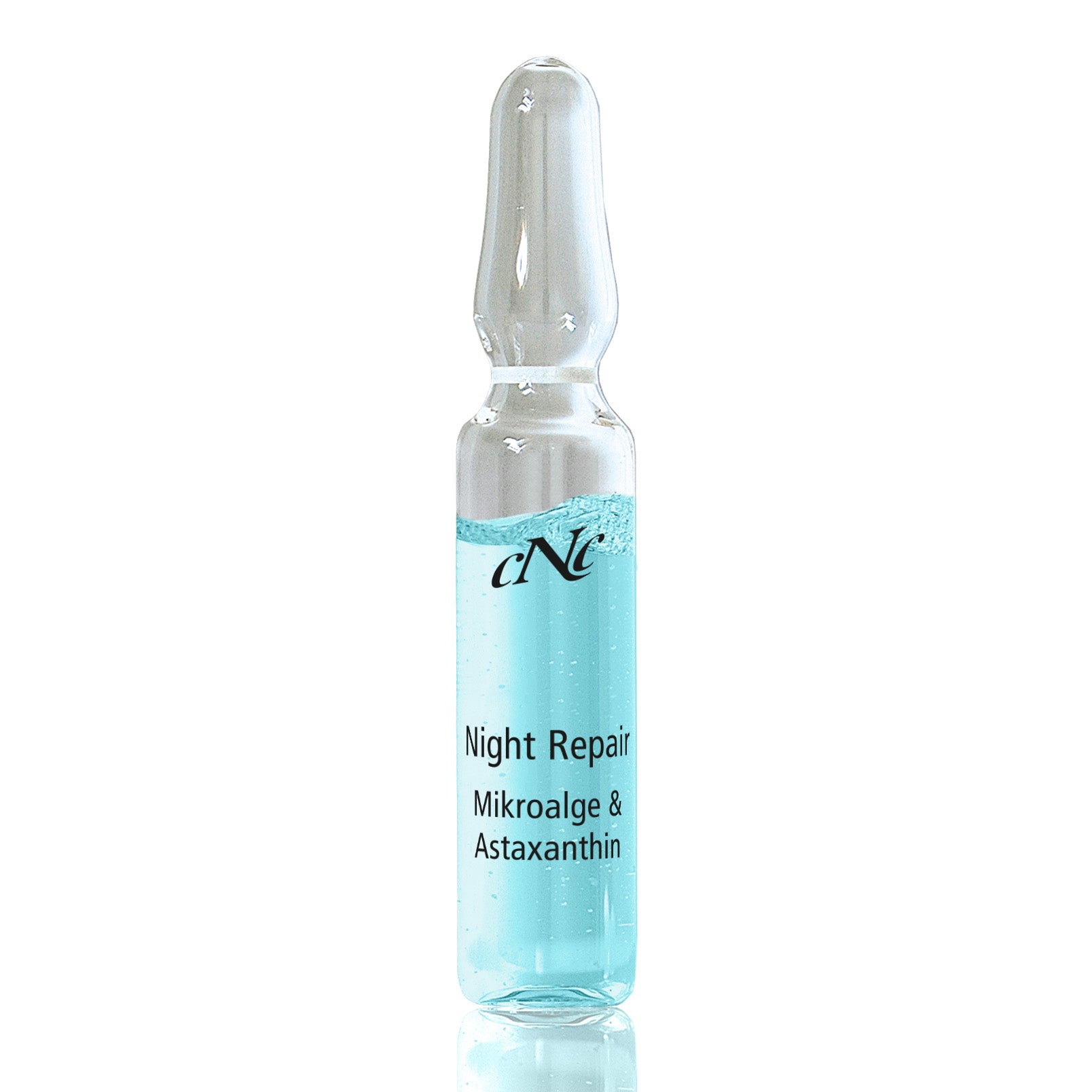 CNC Night Repair Mikroalge & Astaxanthin – Maximiert die nächtliche Zell- und DNA-Reparaturkapazität und beschleunigt die Tiefenregeneration der Haut., 10x2ml, Ampulle