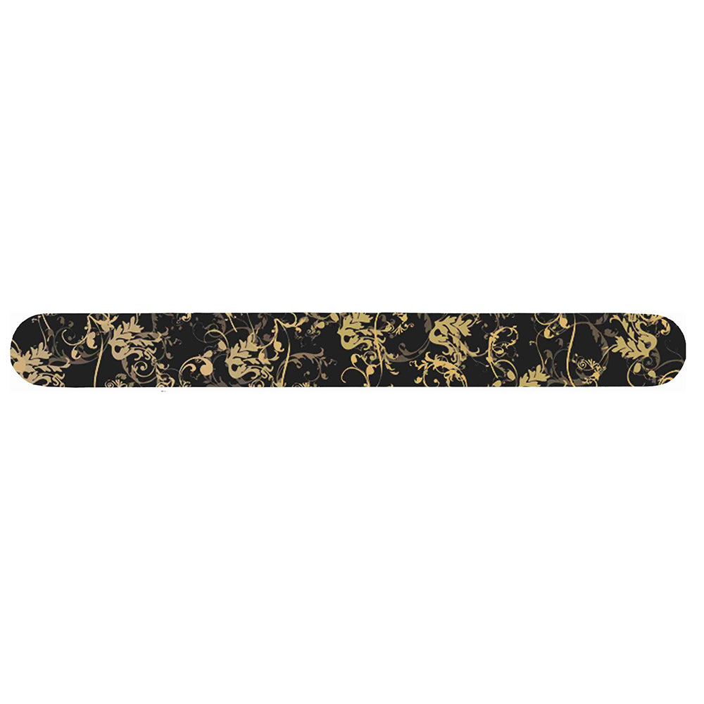 CNC Profi Nagelfeile mit Motivdruck goldene Ornamente – Profi Feile zum Feilen von Natur- und Gelnägeln. Körnung: 240 beidseitig Länge: 18 cm, 1St.