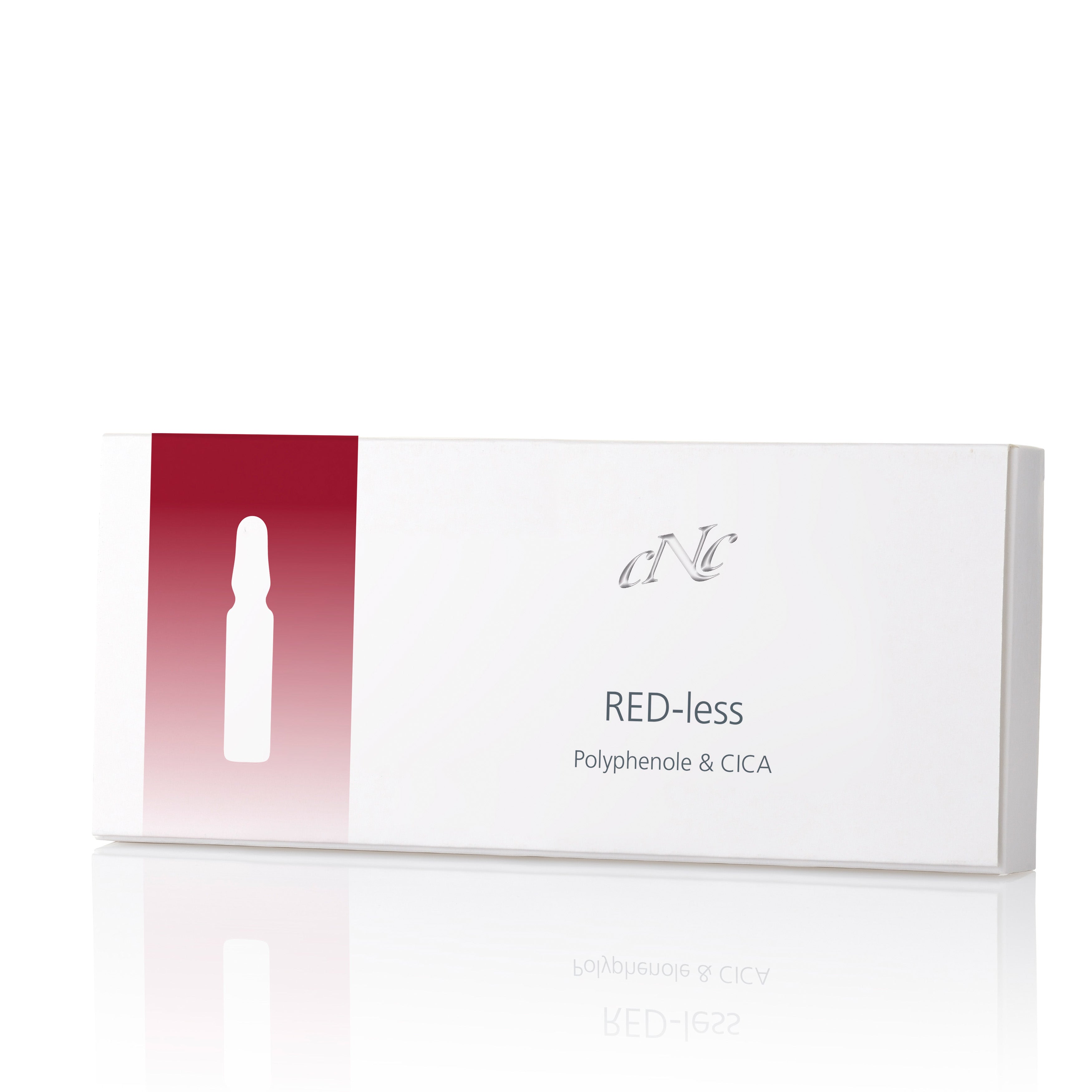 CNC RED-less Polyphenole & CICA Ampullen – Speziell für empfindliche Haut entwickelt, die zu Rötungen neigt. Sorgt für ein gleichmäßigeres Hautbild., 10x2ml, 10er Packung