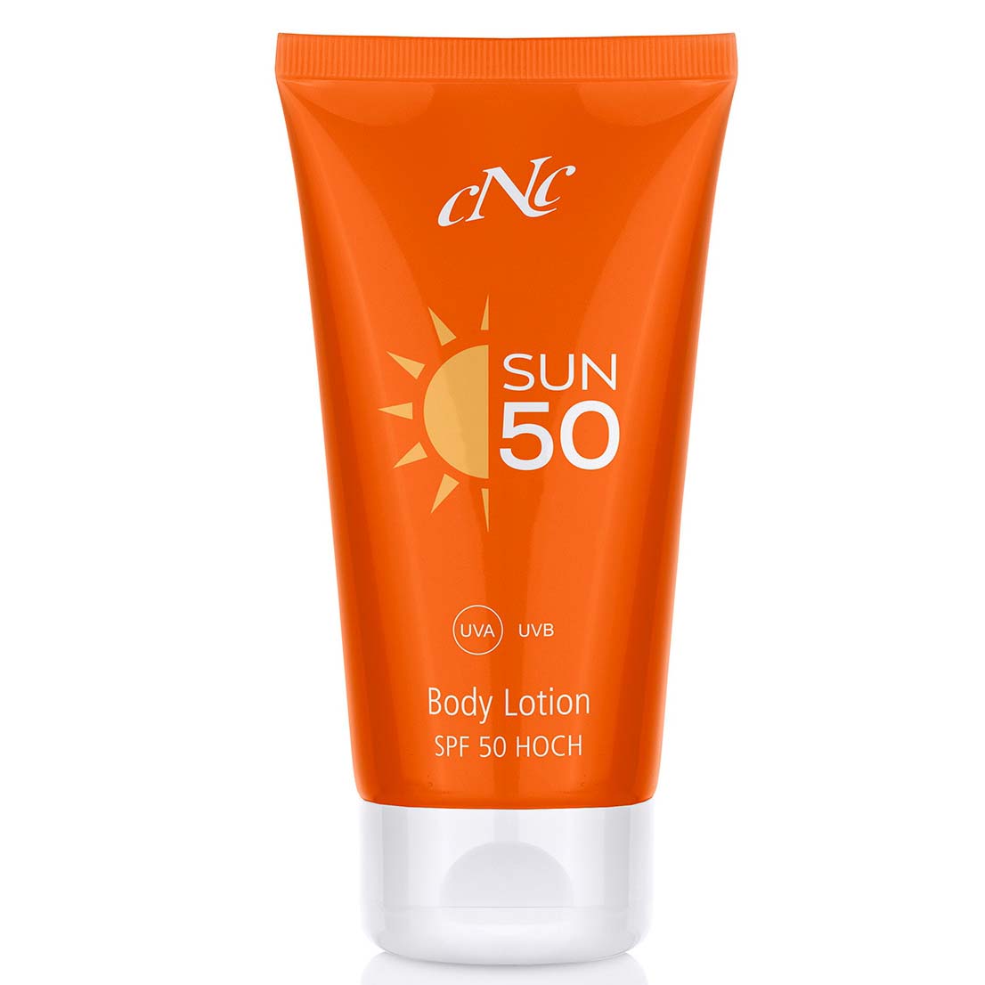 CNC Sun Body Lotion SPF50 – Sonnenschutz für jeden Hauttyp mit dem Plus an Pflege gegen vorzeitige Hautalterung., 150ml