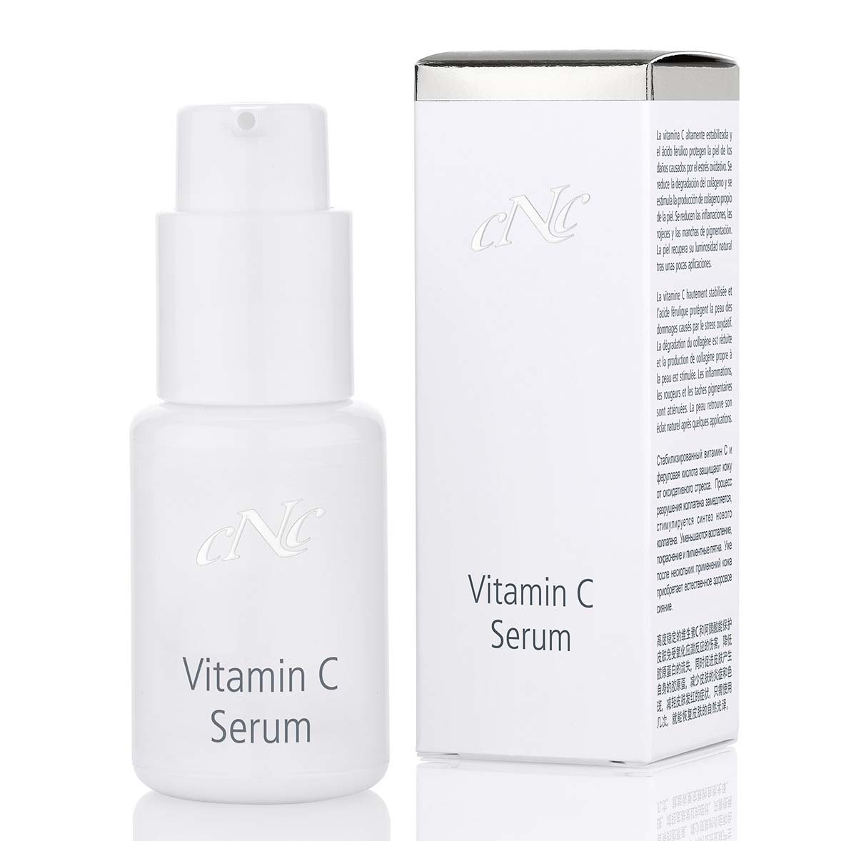 CNC Vitamin C Serum – Sichtbare Anti-Aging-Wirkung: Mildert die Ausprägung von Linien und Falten., 30ml, Flasche und Packung