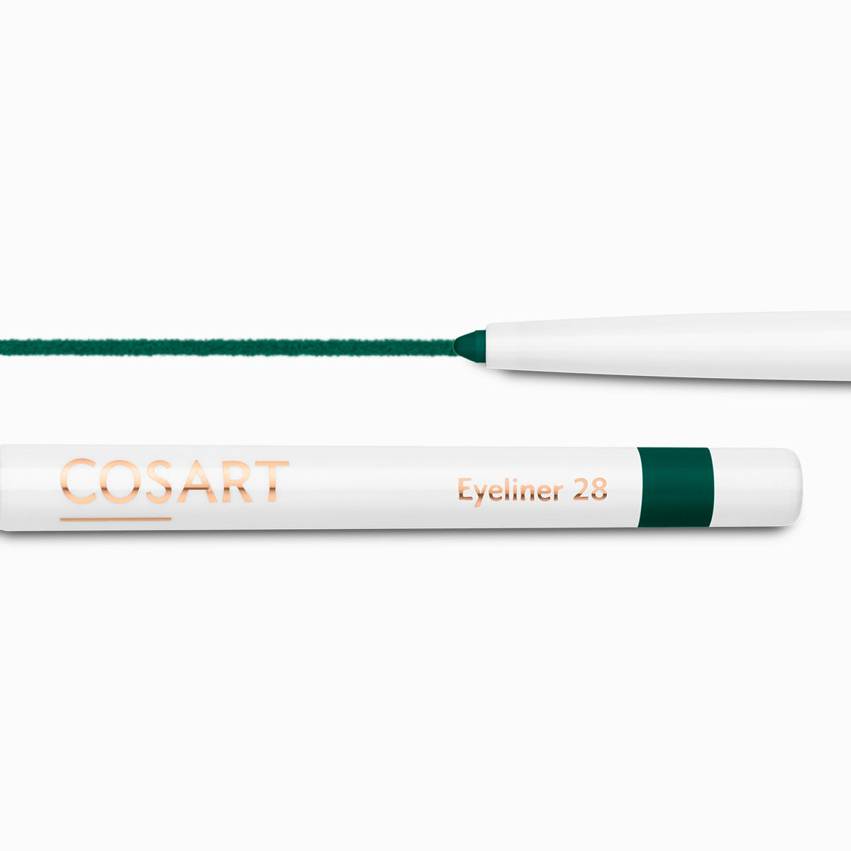 COSART Eyeliner - Dark Green 28 – Nach nur wenigen Minuten auf der Haut ist die Farbe wisch- und wasserfest und hält sehr lange. Vegan, dermatologisch getestet und frei von Parabenen und Mineralölen., 1St.