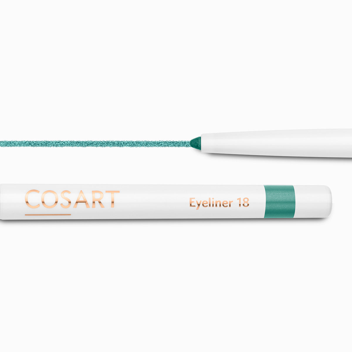 COSART Eyeliner - Emerald Green 18 – Nach nur wenigen Minuten auf der Haut ist die Farbe wisch- und wasserfest und hält sehr lange. Vegan, dermatologisch getestet und frei von Parabenen und Mineralölen., 1St.