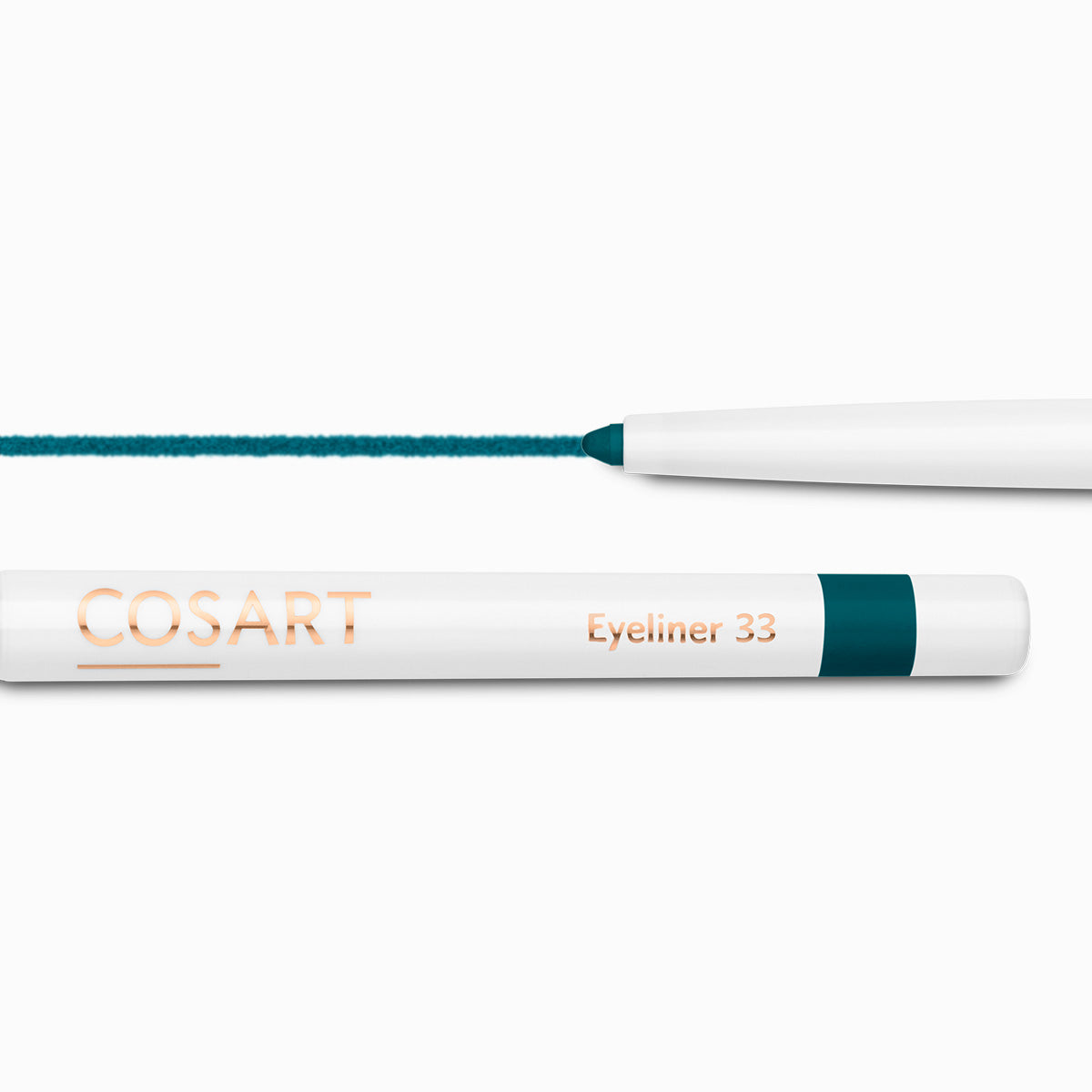 COSART Eyeliner - Petrol 33 – Nach nur wenigen Minuten auf der Haut ist die Farbe wisch- und wasserfest und hält sehr lange. Vegan, dermatologisch getestet und frei von Parabenen und Mineralölen., 1St.