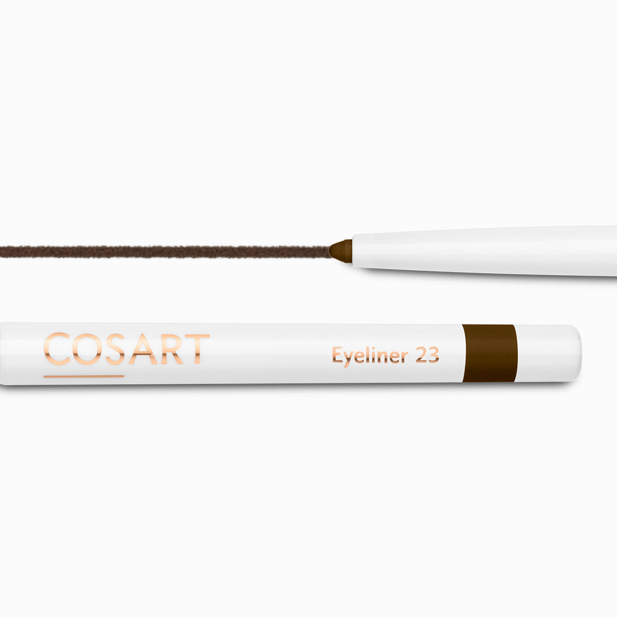 COSART Eyeliner - Soft Brown 23 – Nach nur wenigen Minuten auf der Haut ist die Farbe wisch- und wasserfest und hält sehr lange. Vegan, dermatologisch getestet und frei von Parabenen und Mineralölen., 1St.
