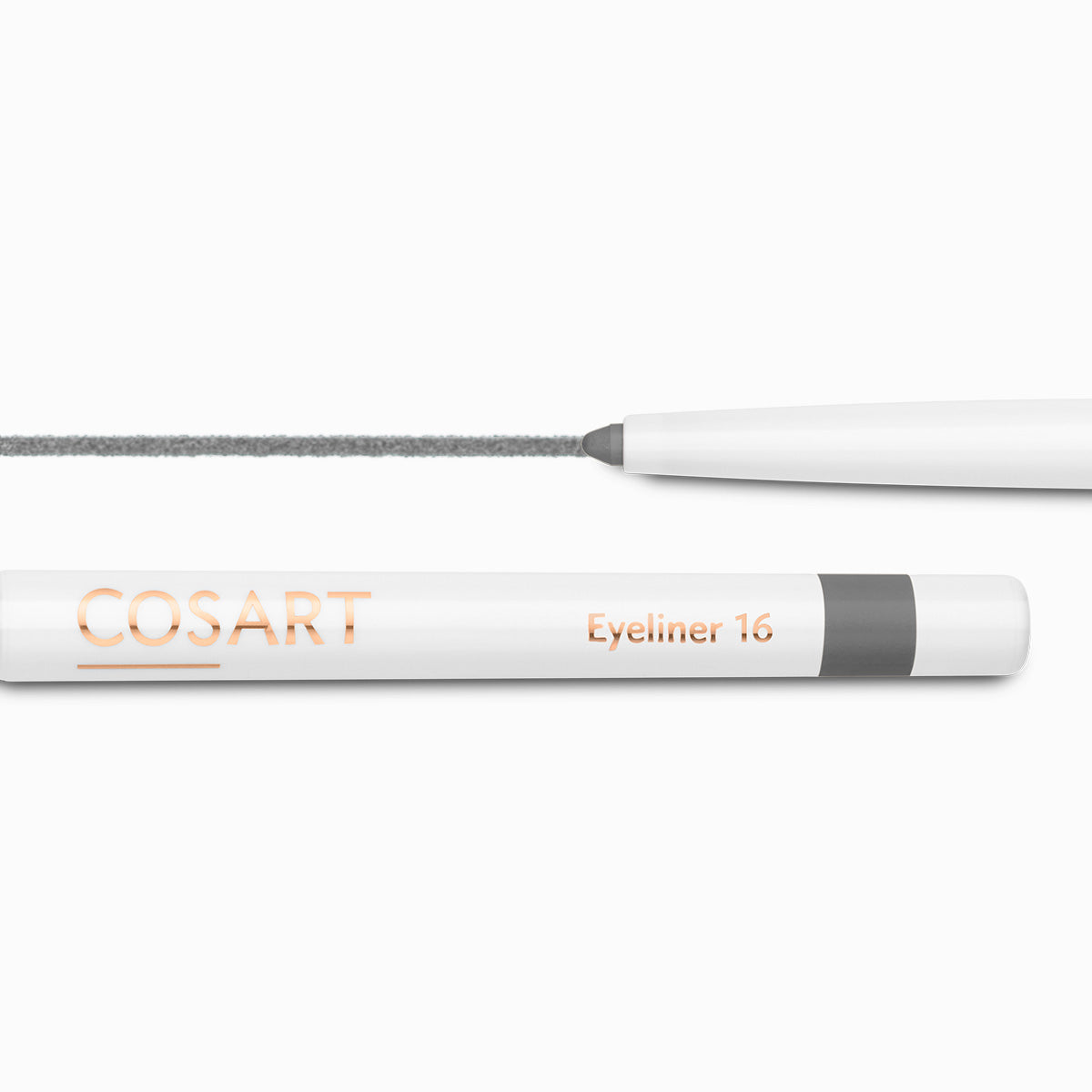 COSART Eyeliner - soft grey 16 – Nach nur wenigen Minuten auf der Haut ist die Farbe wisch- und wasserfest und hält sehr lange. Vegan, dermatologisch getestet und frei von Parabenen und Mineralölen., 1St.