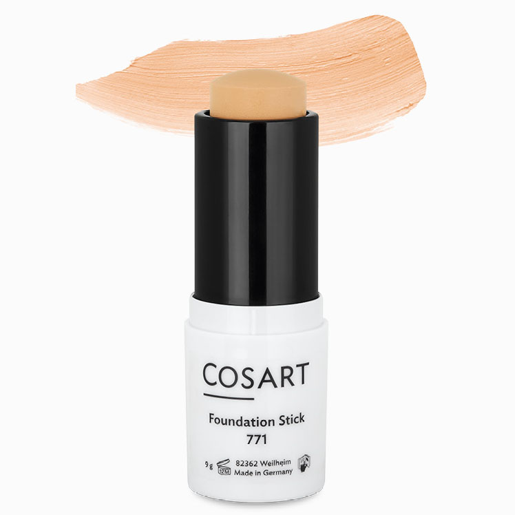COSART Foundation Stick – mit pflegenden + feuchtigkeitsspendenden Eigenschaften, sorgt für einen natürlichen, ebenmäßigen Teint. Sehr gut deckend., 9gr., Farbbeispiel