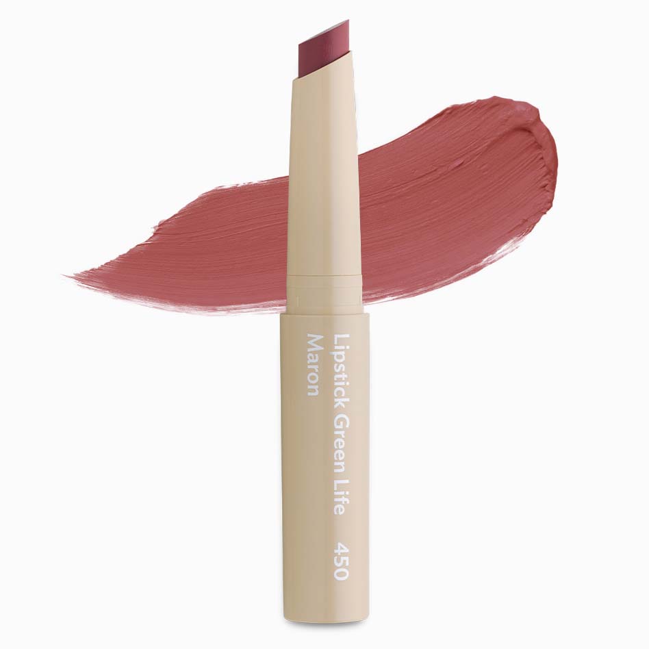 COSART Lipstick Green Life 450 Maron – Der cremig weiche COSART Lipstick Green Life versorgt die Lippen mit Pflege und lässt sie voll und weich wirken., 8,5ml, Detail