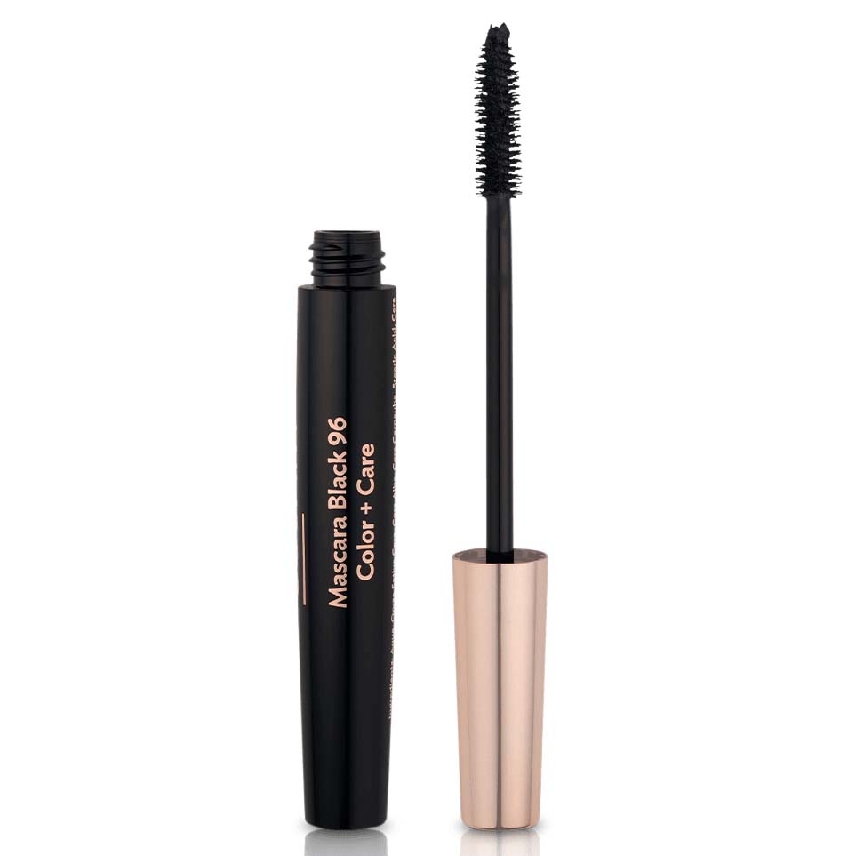 COSART Mascara Color + Care 96 – wimpernverlängernd und wimpernverdichtend. Die Rezeptur beinhaltet den Wirkstoff Bio-Extender (Bio-5 Neuro Peptides Extender), der für die Stärkung der Wimpern verantwortlich ist., 1St.