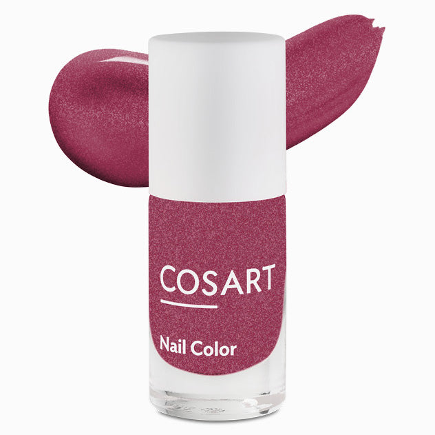 COSART Nail Color 20+free - Rose Glimmer – Die Nagellacke lassen sich dank eines extra breiten Pinsels mit abgerundeten Ecken sehr gut auftragen und sind gut deckend., 9ml, Farbbeispiel