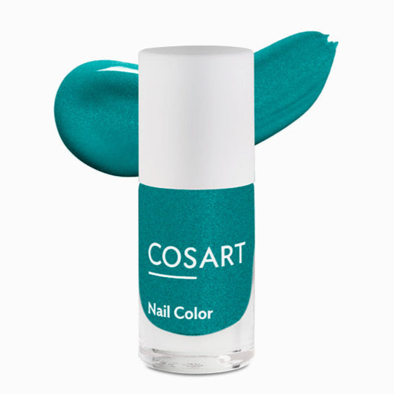 COSART Nail Color 20+free - türkis – Die Nagellacke lassen sich dank eines extra breiten Pinsels mit abgerundeten Ecken sehr gut auftragen und sind gut deckend., 9ml, Farbbeispiel
