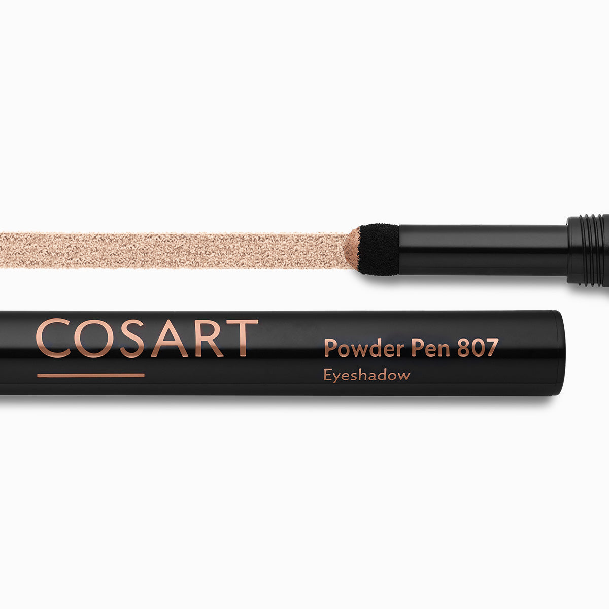 COSART Powder Pen 807 Creme glänzend – Der Applikator verblendet das Lidschattenpuder sehr schön und schafft wunderbare Verläufe auf dem Lid., 0,8gr.