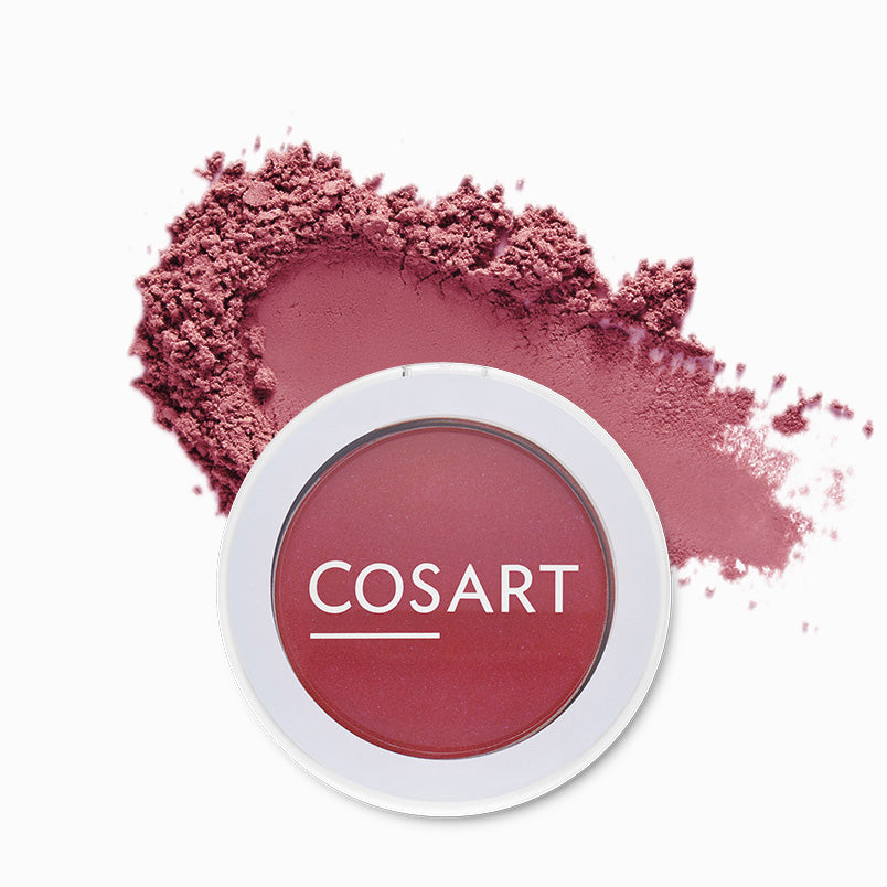 COSART Rouge Mauve – COSART Rouge zaubert Frische ins Gesicht! Auf den Wangen aufgetragen, gibt es dem Gesicht eine schöne Kontur und eine sofortigen Frischekick., 5gr., Farbbeispiel