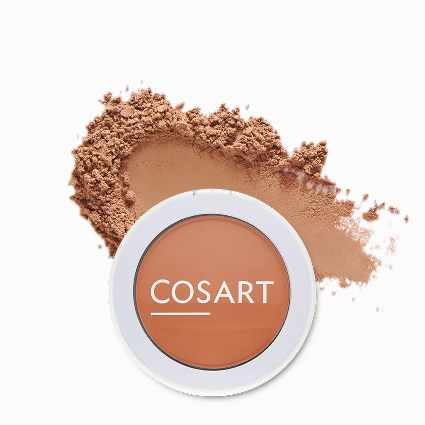 COSART Rouge Terra – COSART Rouge zaubert Frische ins Gesicht! Auf den Wangen aufgetragen, gibt es dem Gesicht eine schöne Kontur und eine sofortigen Frischekick., 5gr., Farbbeispiel
