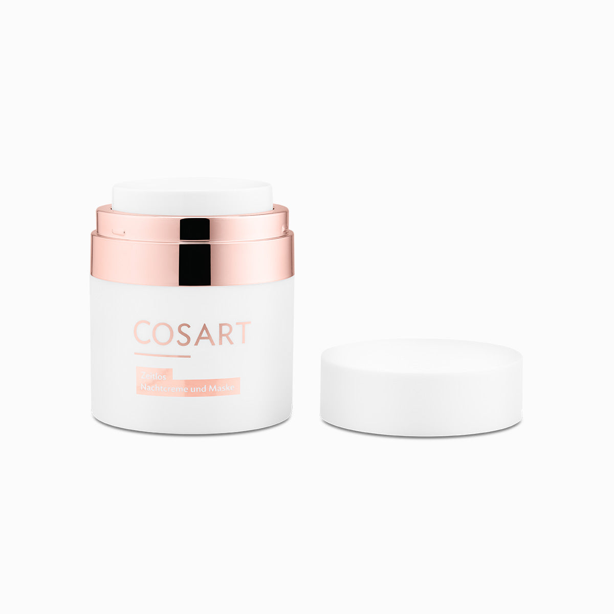 COSART Zeitlos Nachtcreme und Maske – hilft der Haut sich über Nacht zu regenerieren und versorgt sie mit ausreichend Feuchtigkeit und hochwertigen Anti-Aging-Wirkstoffen., 50ml, offen
