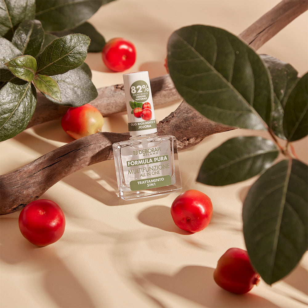 DEBORAH MILANO Formula Pura ALL IN ONE 5 in 1 Nagelpflegelack – härtet wie ein Unterlack, wirkt stärkend, nährend, aufhellend und hinterlässt die Nägel mit einem glänzenden Überlack., 8,5ml, mood