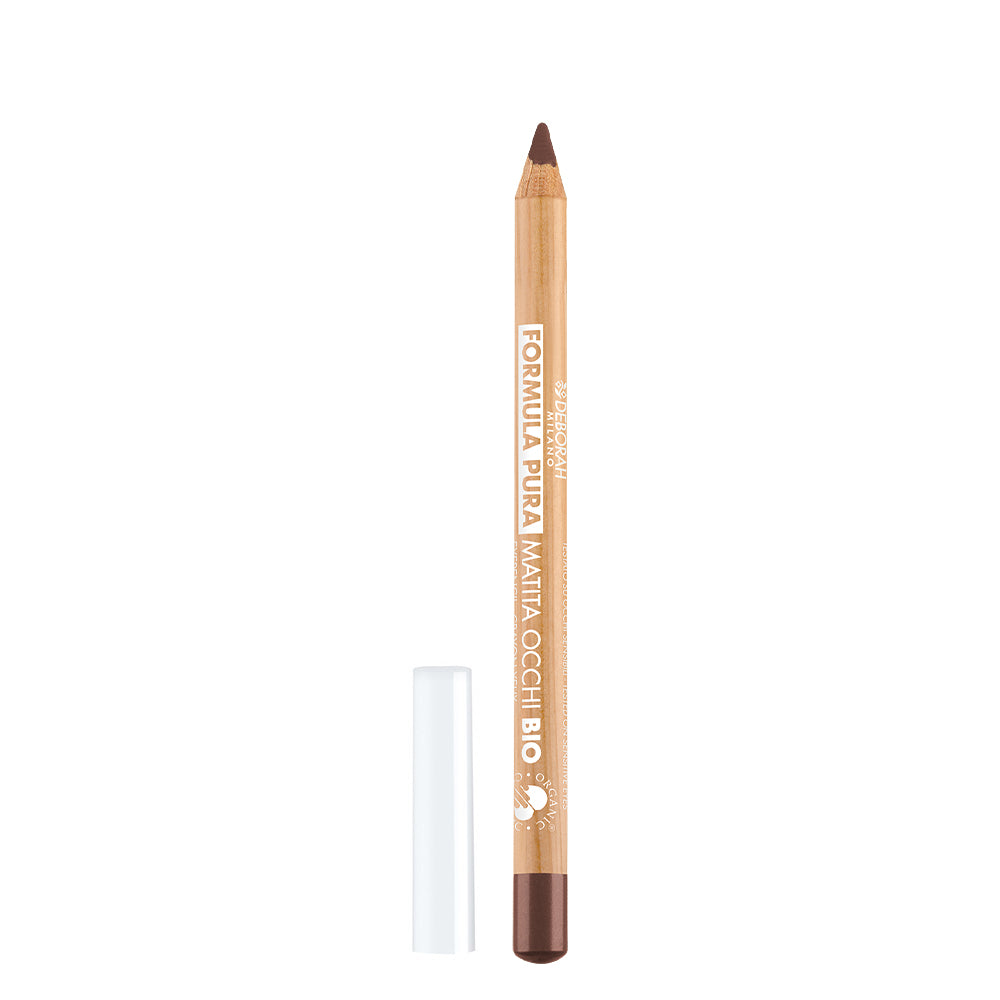 DEBORAH MILANO Formula Pura Eye Pencil BIO brown – besitzt eine hochpigmentierte und leicht verblendbare Formulierung, der selbst empfindlichen Augen einen intensiven Blick verleiht., 1St.