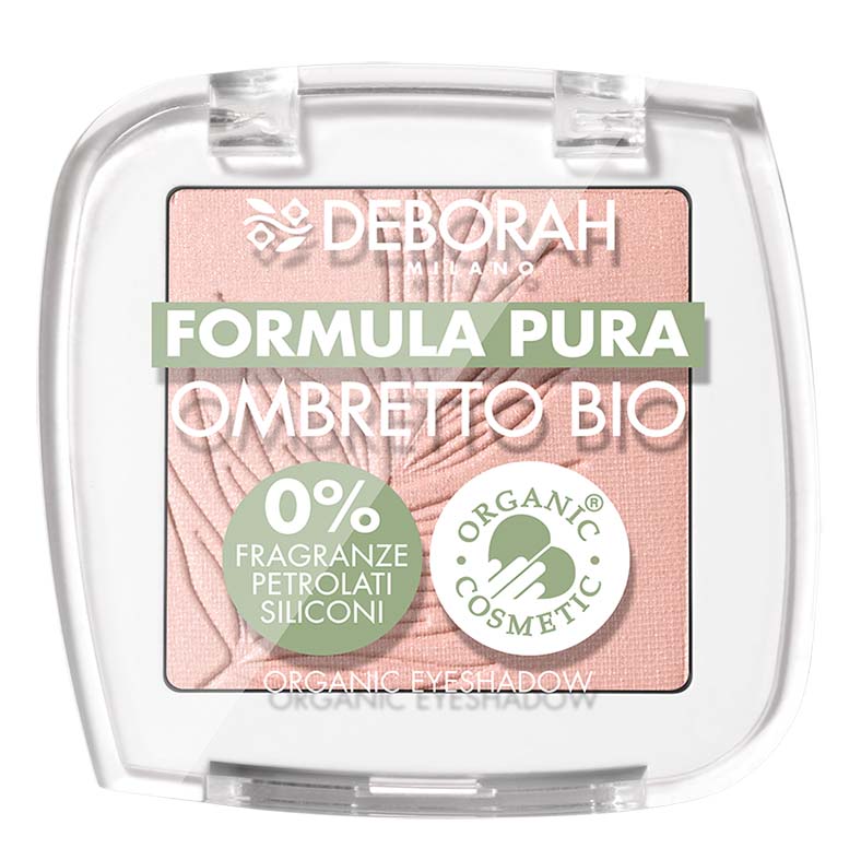 DEBORAH MILANO Formula Pura Eyeshadow Bio light rose – Diese besondere Zusammensetzung ermöglicht ein federleichtes Auftragen, das leicht zu verblenden ist und eine lebendige Farbabgabe bietet., 1St.