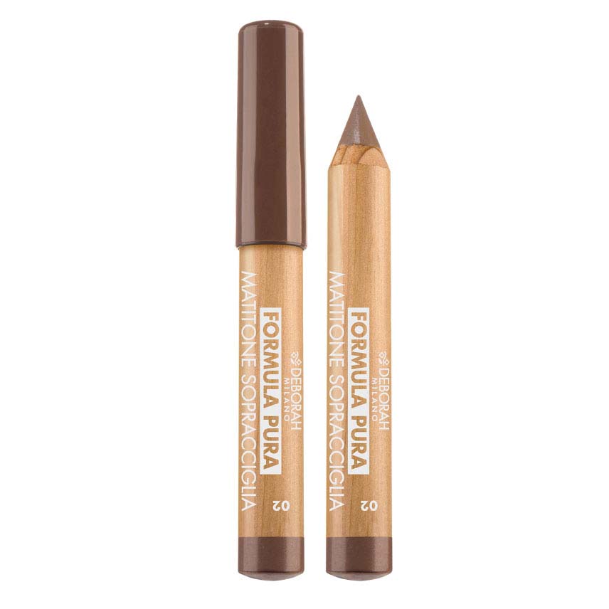 DEBORAH MILANO Formula Pura Jumbo Eyebrow Pencil – zaubert im nu Volumen, Fülle und Struktur und sorgt für ausdrucksstarke, volle Augenbrauen., 1St., medium