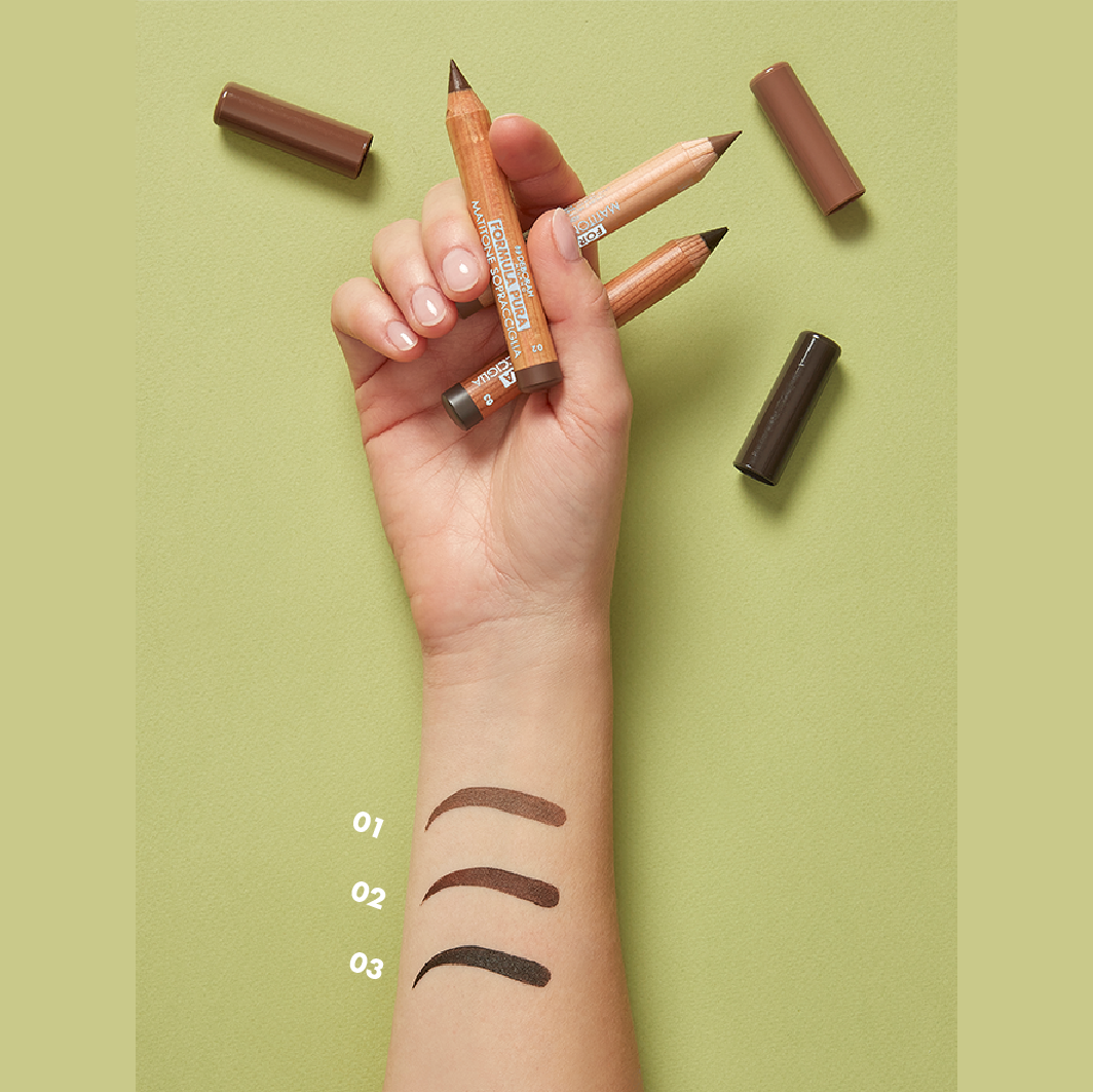 DEBORAH MILANO Formula Pura Jumbo Eyebrow Pencil – zaubert im nu Volumen, Fülle und Struktur und sorgt für ausdrucksstarke, volle Augenbrauen., 1St., alle Farben